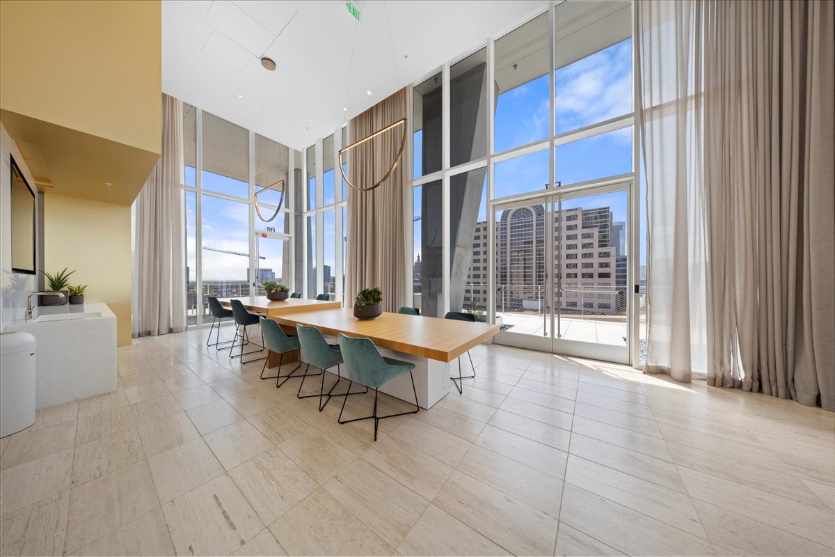 313 West 17th Street, Unit 1104 Austin, TX 78701 - Photo 27 of 40 AMENITIES. Elevated amenity deck on the tenth floor includes: Covered Lap Pool, Outdoor Cooking & Dining, Fire Pit Lounge, Sauna, Hot & Cold Plunge Pool, Exercise Facility, Dog Park w/ Washing Station, Conference Room / Private Dining, Club Room w/ Kitchen. Ground floor amenities include 24/7 Concierge, Lobby and two (2) retail spaces.