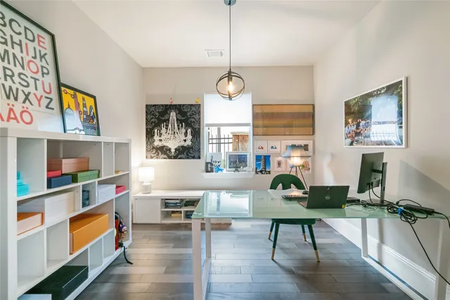 a living room with furniture piano and a window