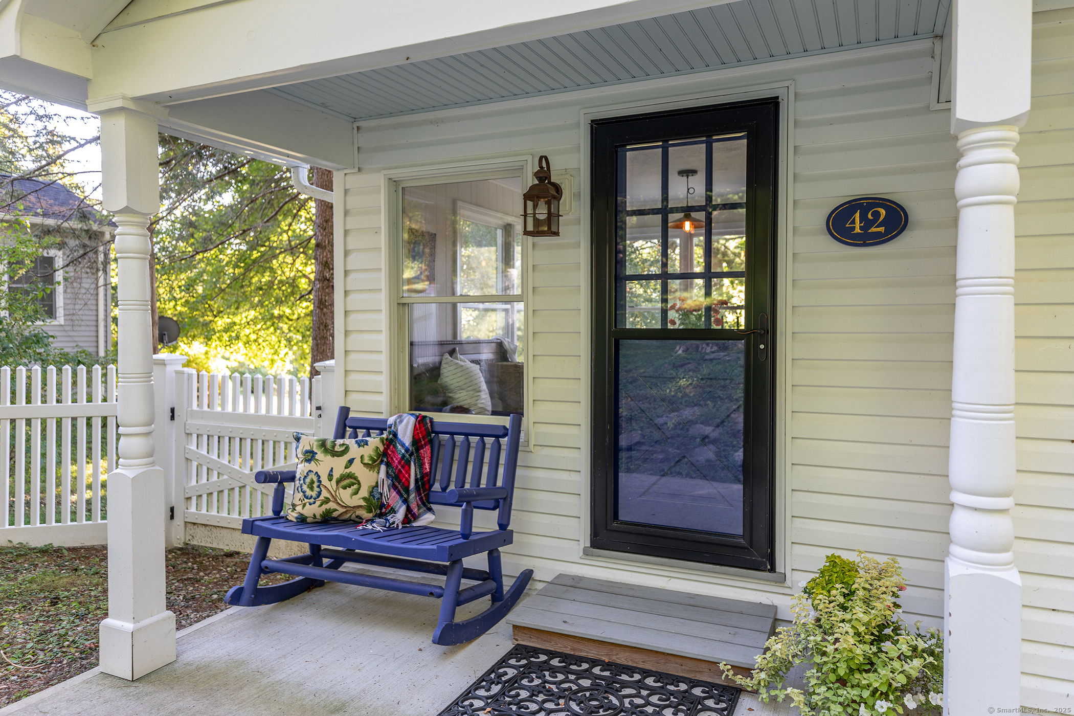 a outdoor space with furniture and garden view