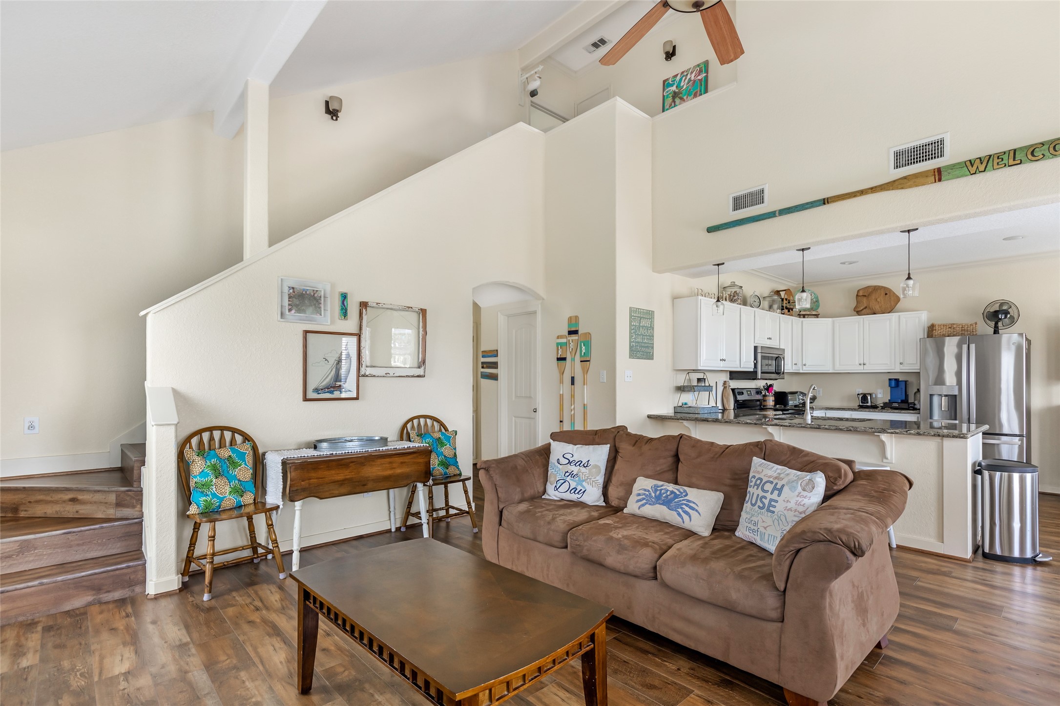 2116 Canal Crystal Beach, TX 77650 - Photo 24 of 45 a living room with furniture and kitchen view