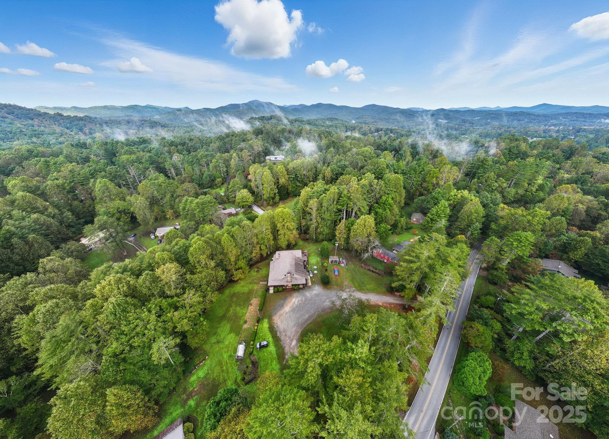 1196 North Country Club Road Brevard, NC 28712 - Photo 22 of 48 a view of a city with lush green forest