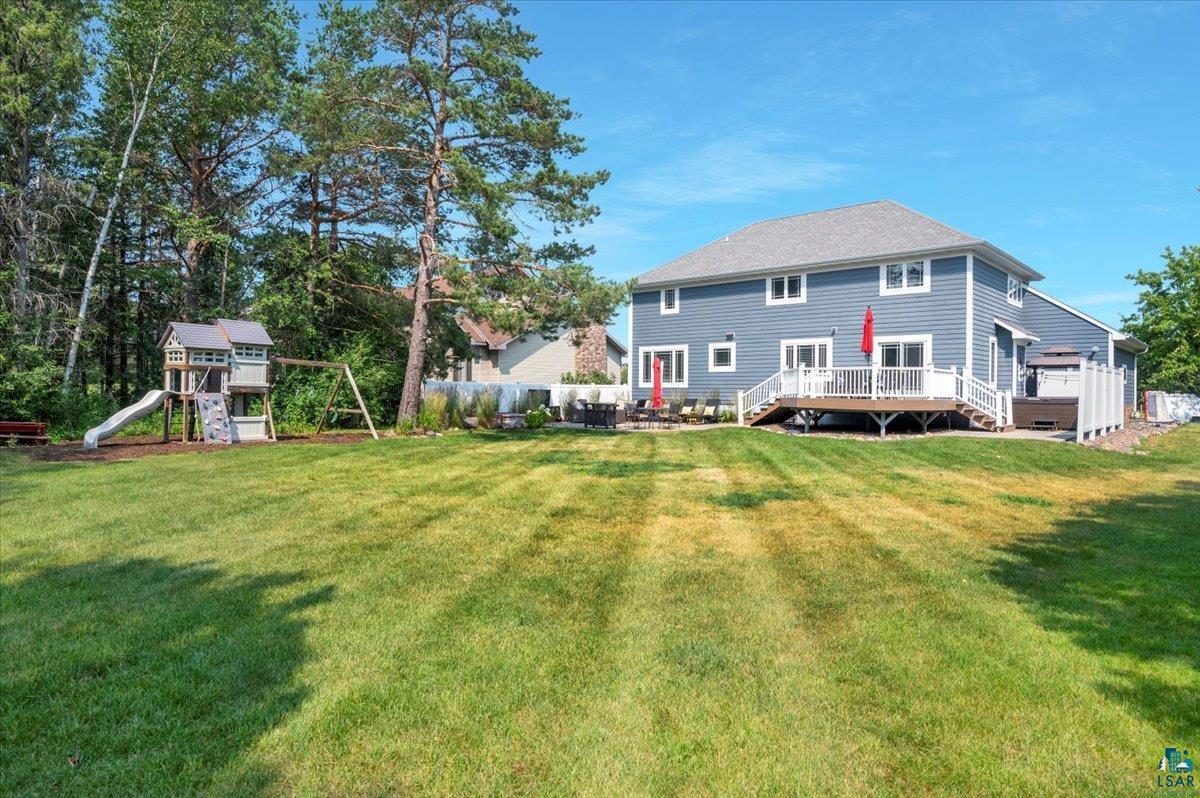 1323 South Ridge Road Duluth, MN 55804 - Photo 31 of 31 Exterior space with a wooden deck and a playground