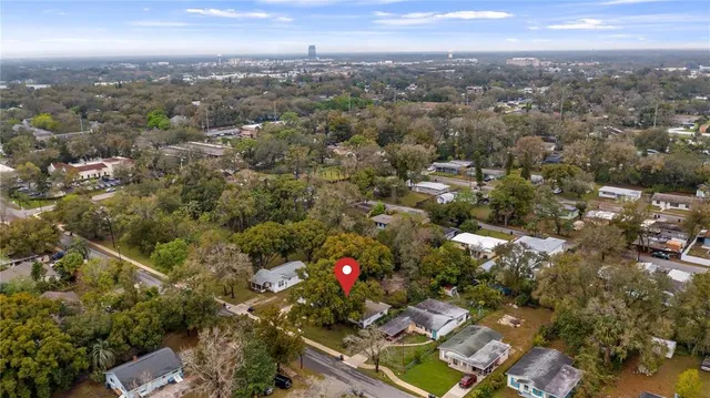 an aerial view of city