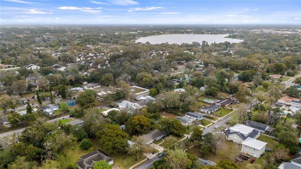 an aerial view of multiple house