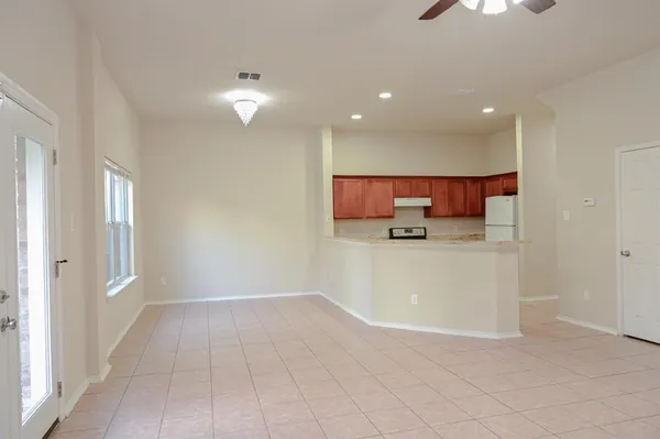 a view of a kitchen with a sink