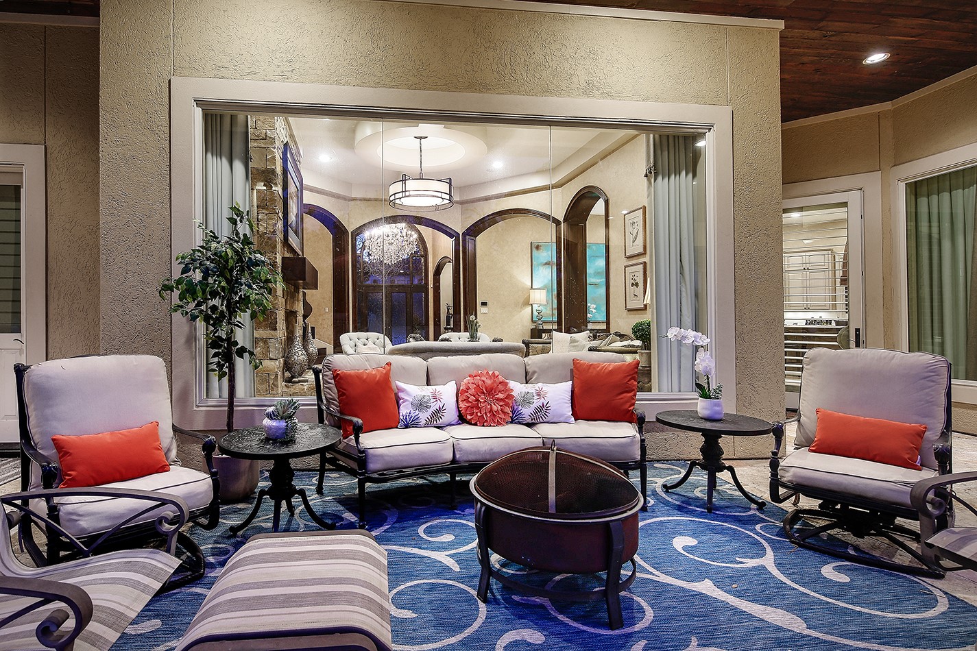 2 Lace Point The Woodlands, TX 77382 - Photo 40 of 48 a living room with furniture a rug and a large window