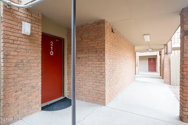 a view of a door of the house