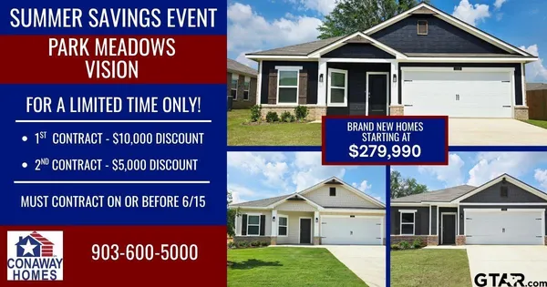 $279,990 | 1115 Pk Mdws Drive, Whitehouse, TX 75791