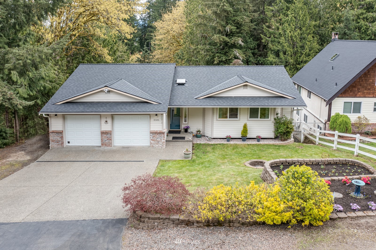 a front view of a house with swimming pool