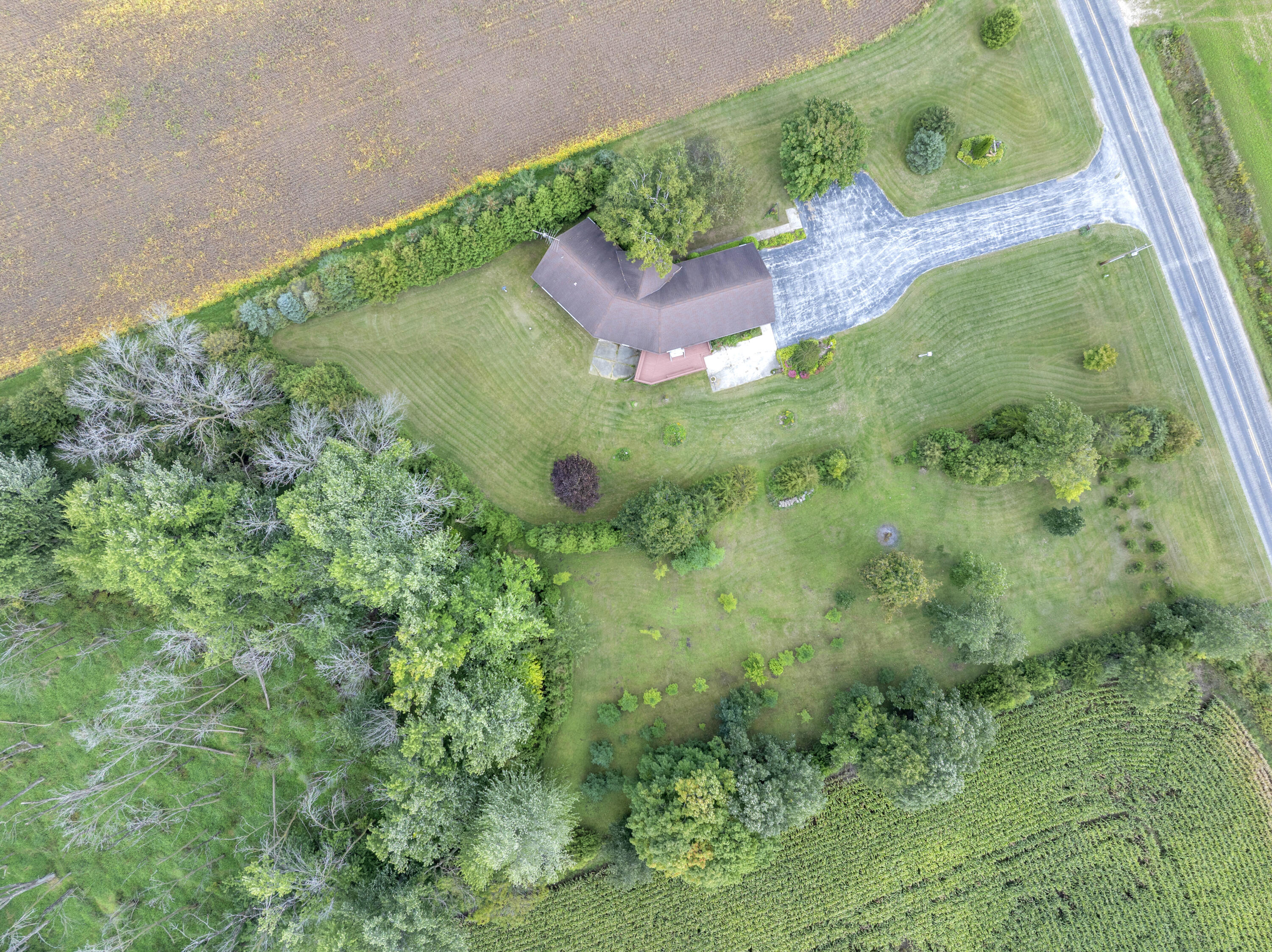 15522 Mineral Springs Road Meeme, WI 53015 - Photo 35 of 36 Aerial birdseye