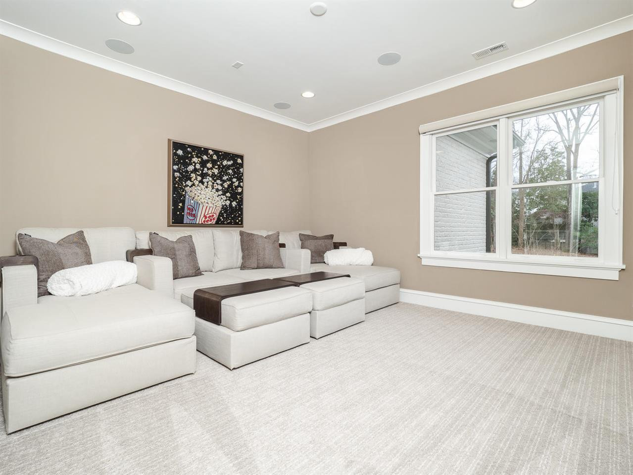 3309 Thomas Road Raleigh, NC 27607 - Photo 20 of 30 Roll down the black out shade for Movie Night! Media Room