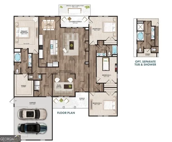 a picture of a bathroom with a shower