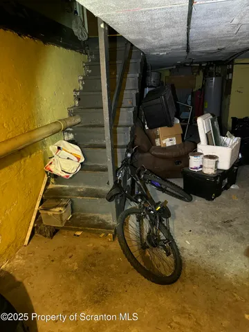 a bathroom with a mirror