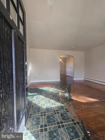 a view of a glass door