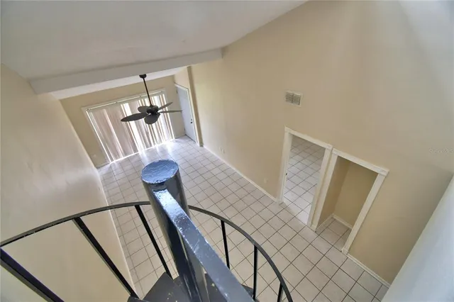 a view of an entryway with furniture