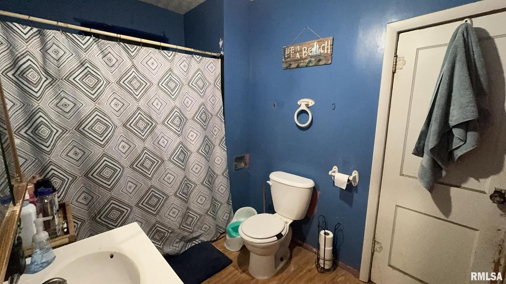 106 East North Street Sesser, IL 62884 - Photo 12 of 17 a white toilet sitting next to a bathroom sink