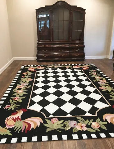 a view of a rug