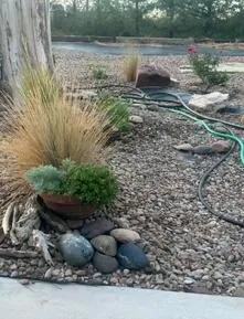 a view of a back yard of a house