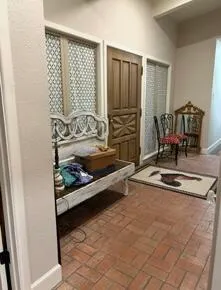 a room with gym equipment