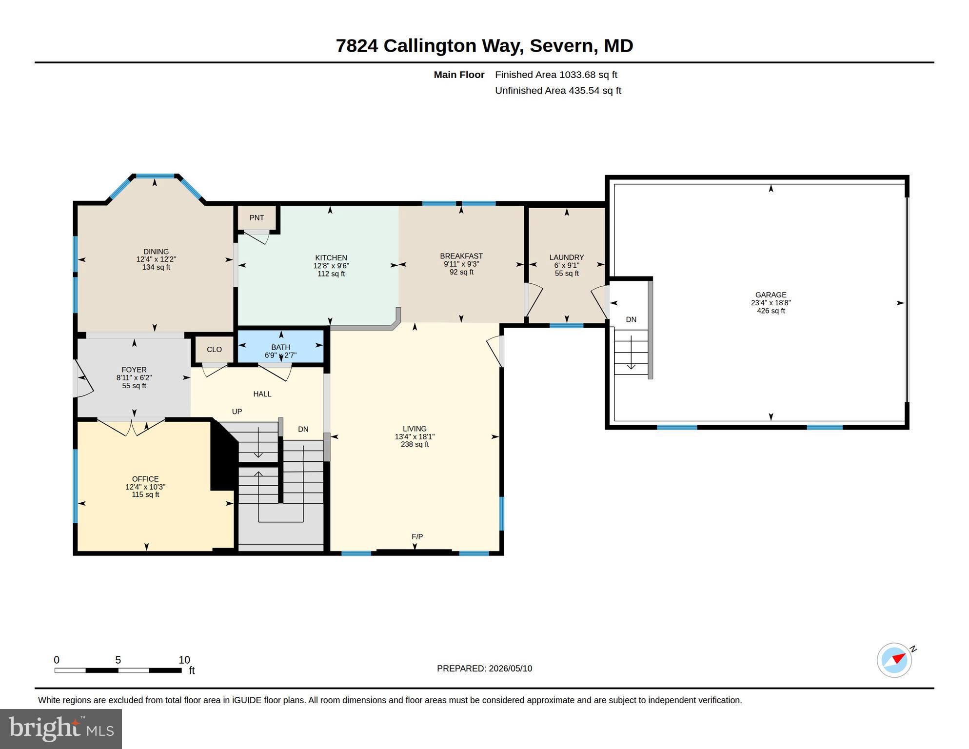 7824 Callington Way Hanover, MD 21076 - Photo 49 of 51 Main Floor - Floor Plan