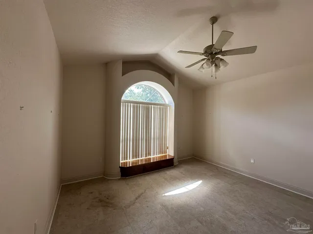 a view of a hallway view with an empty space