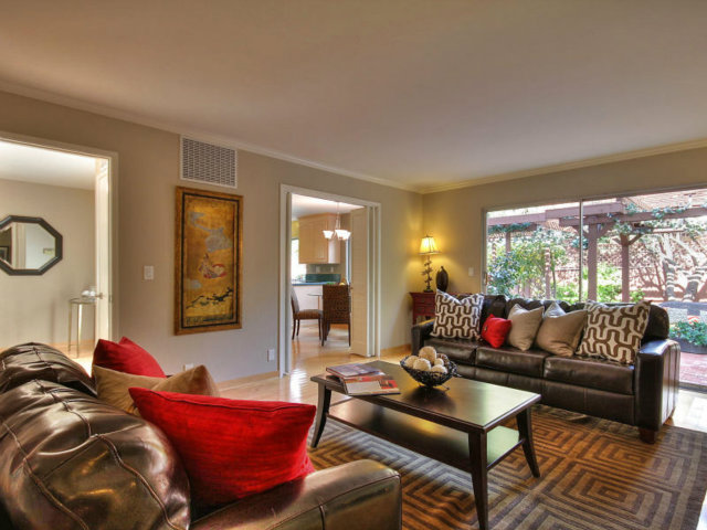 766 Rustic Lane Mountain View, CA 94040 - Photo 14 of 23 a living room with furniture and a large window