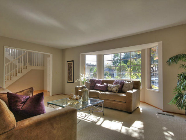 766 Rustic Lane Mountain View, CA 94040 - Photo 6 of 23 a living room with furniture and a large window
