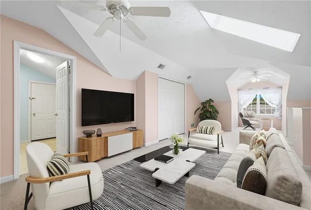 en empty room with windows and stairs