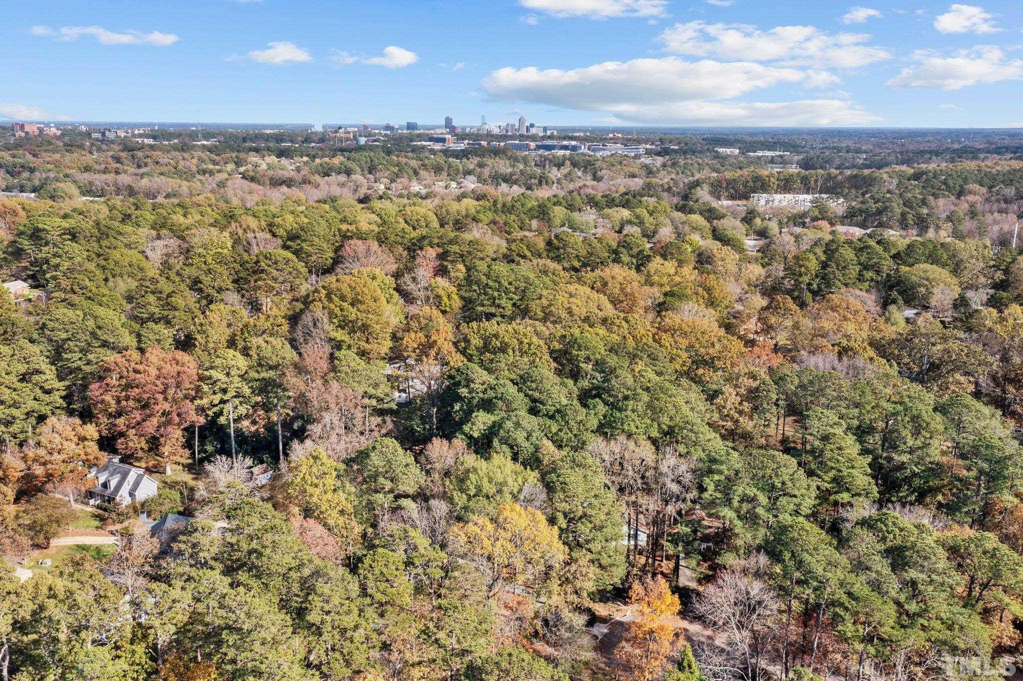 805 Nuttree Place Raleigh, NC 27606 - Photo 34 of 34 an aerial view of residential houses with city view