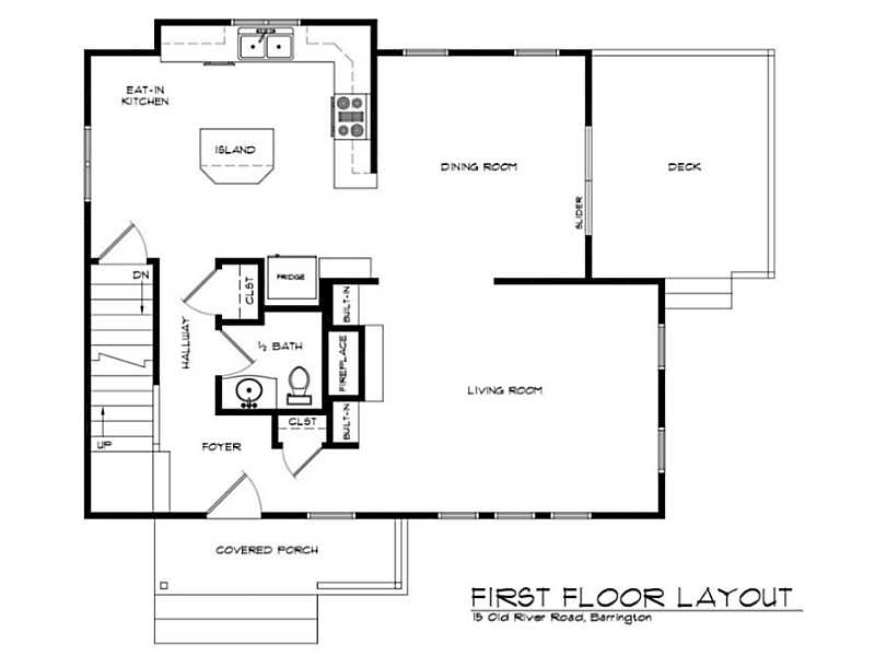 15 Old River Road Barrington, RI 02806 - Photo 23 of 24 1st Floor Plan.
