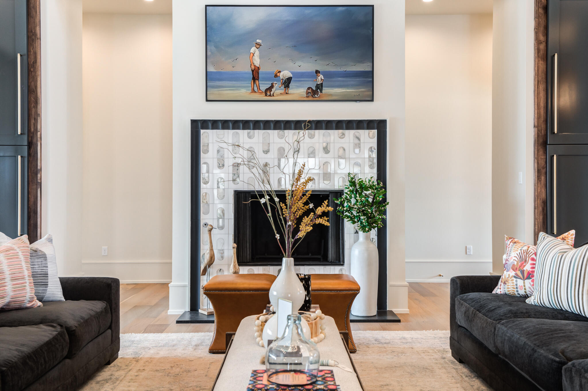 4510 Zadar Avenue Lubbock, TX 79407 - Photo 15 of 142 a living room with furniture and a fireplace