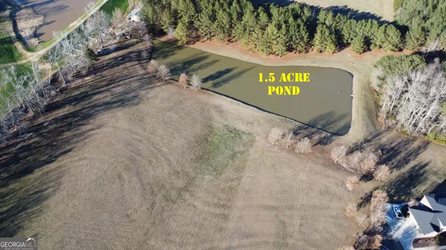 a view of a yard with trees