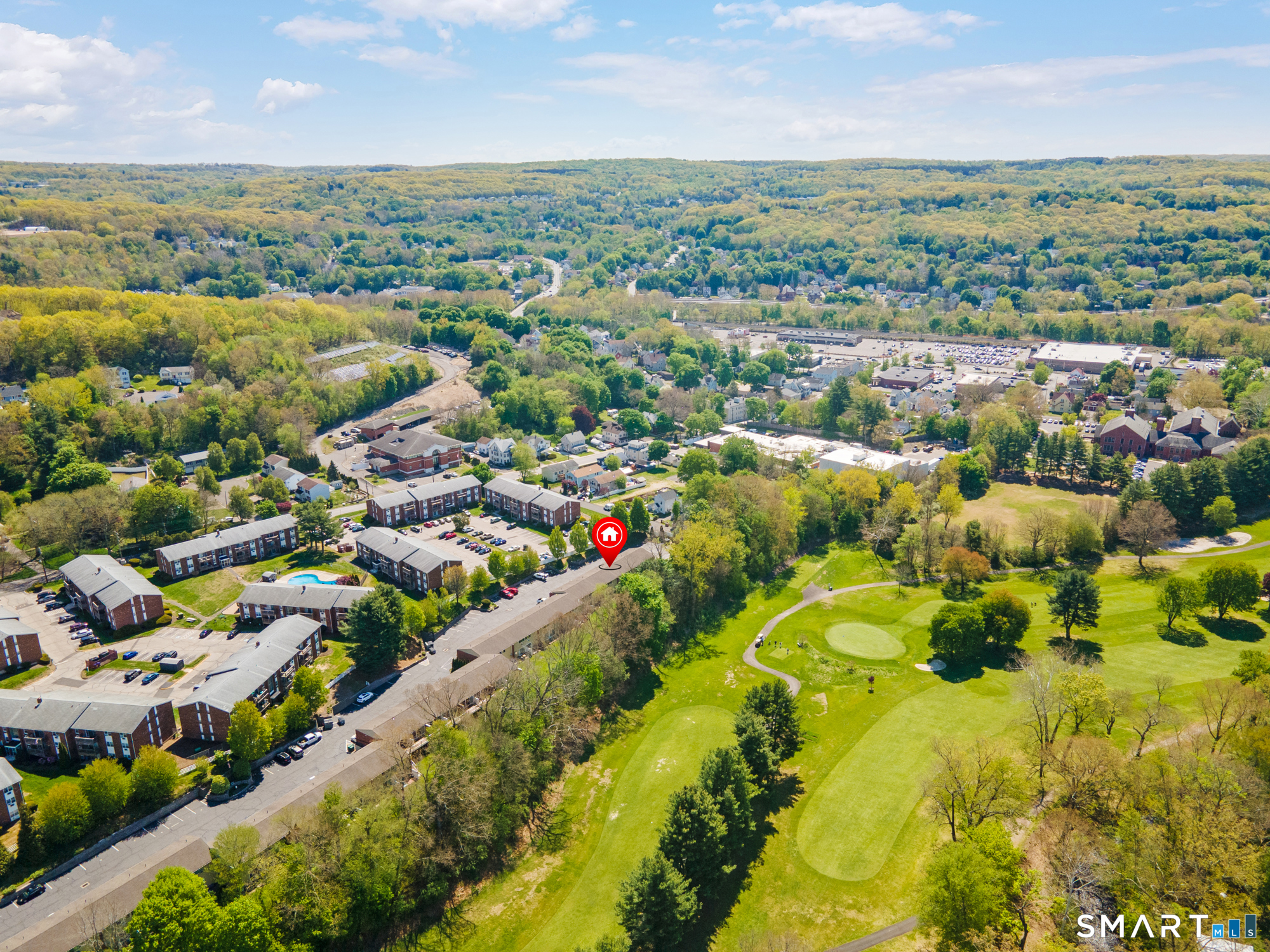 55 Porter Avenue, Unit 6E Naugatuck, CT 06770 - Photo 29 of 29 an aerial view of residential houses with outdoor space