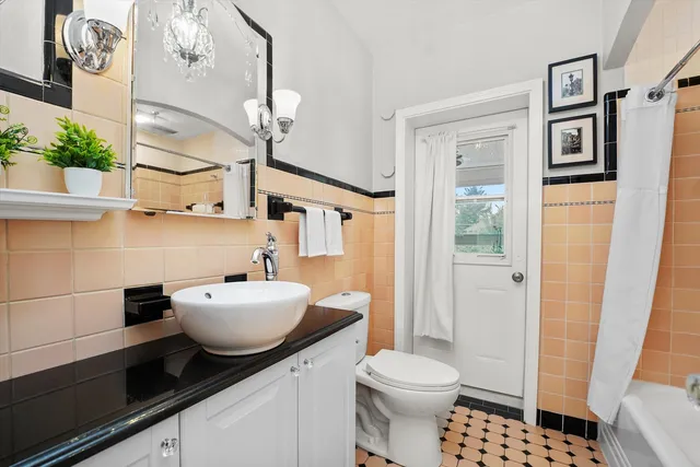 a bathroom with a sink and a bathtub
