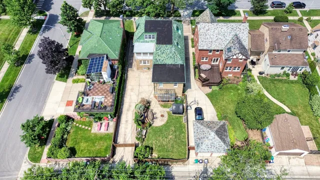 an aerial view of multiple house