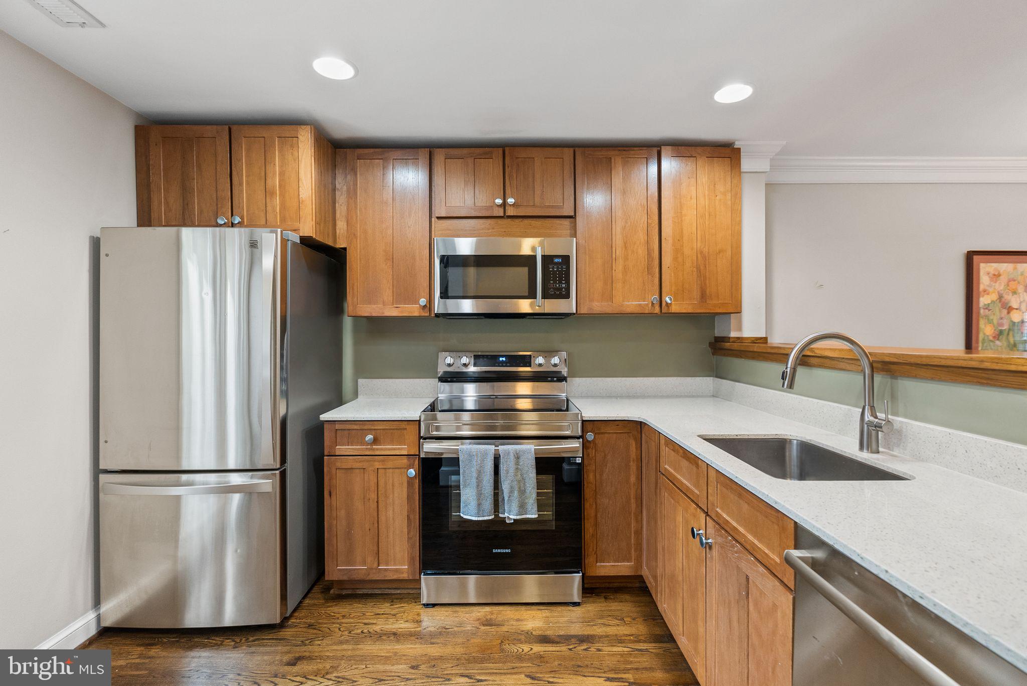 2011 Hillyer Place Northwest Washington, DC 20009 - Photo 8 of 21 a kitchen with a refrigerator sink and microwave