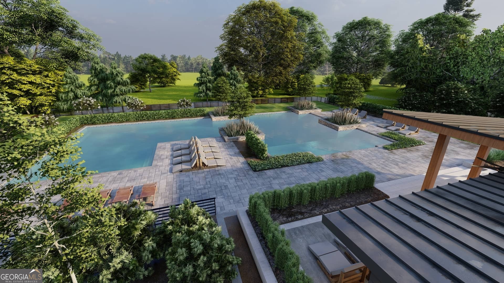 171 Split Creek Court Morganton, GA 30560 - Photo 16 of 18 an aerial view of a house with garden space and a patio