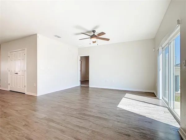 an empty room with a window