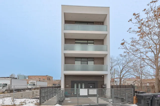 a front view of a building