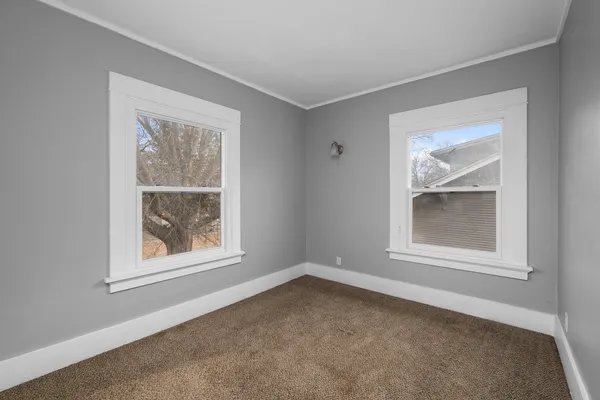 an empty room with a window