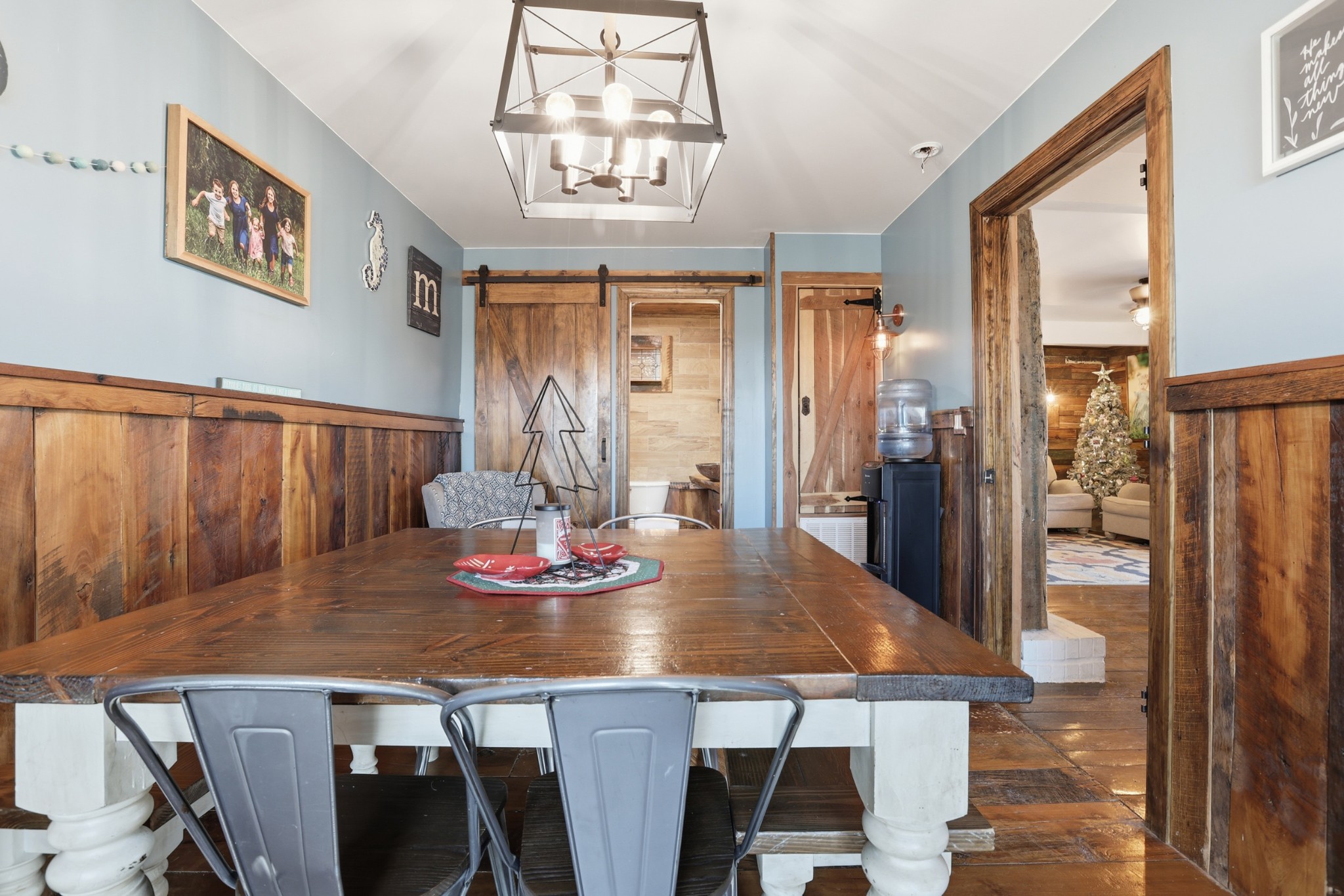 2160 Cedar Grove Road Lebanon, TN 37087 - Photo 25 of 100 a view of a dining room with furniture a chandelier and wooden floor