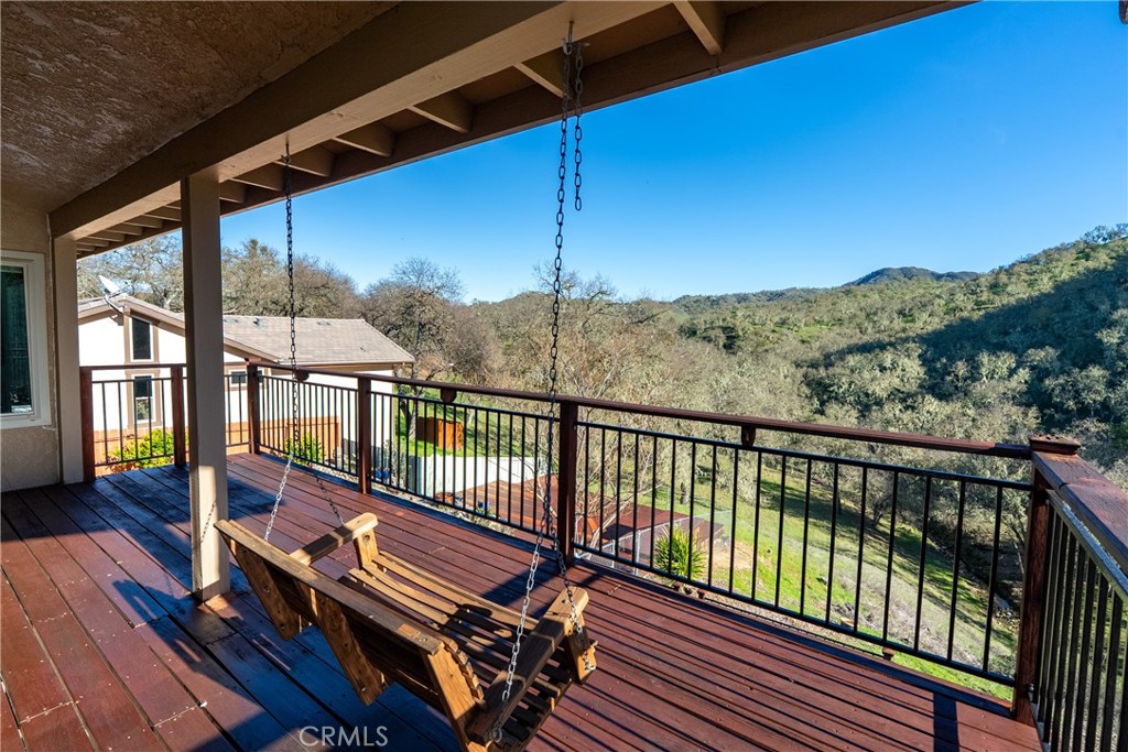 5145 Northfork Place Paso Robles, CA 93446 - Photo 42 of 62 a view of balcony with wooden floor and outdoor seating