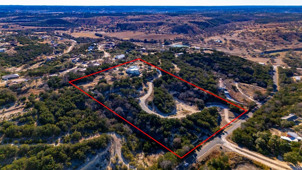 157 McCullough Ranch Road Kerrville, TX 78028 - Photo 21 of 75 an aerial view of a residential houses and city street