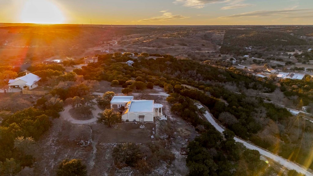 157 McCullough Ranch Road Kerrville, TX 78028 - Photo 54 of 75 an aerial view of residential houses with city view