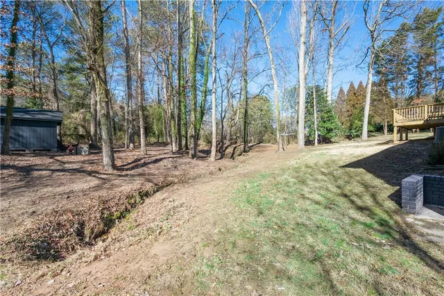 a view of road with trees