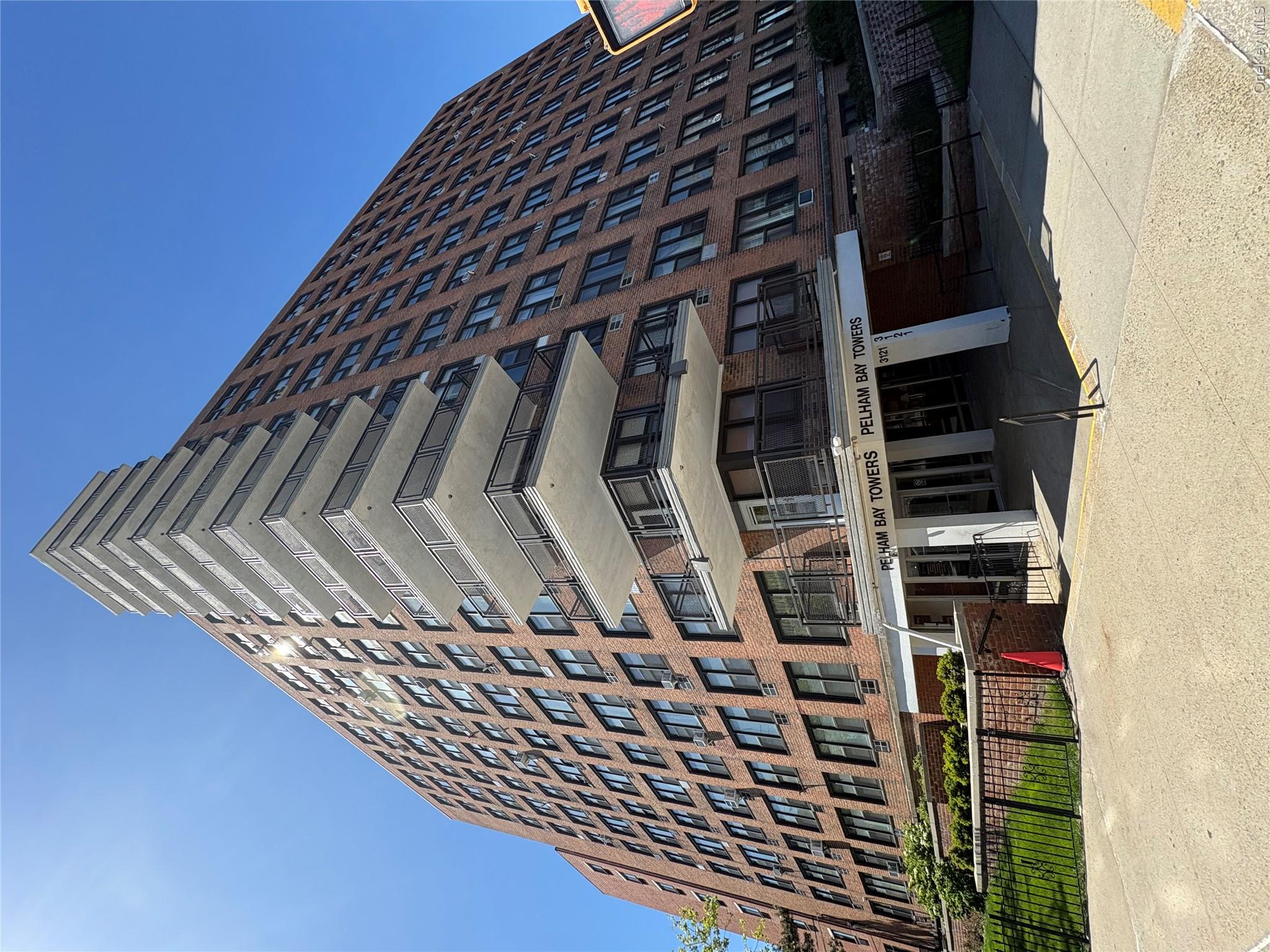 a front view of a building