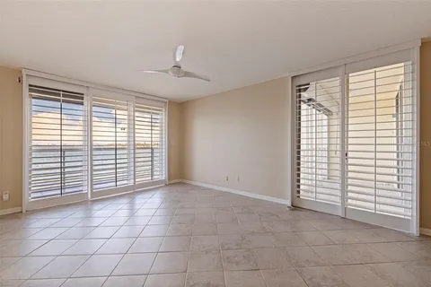 a view of a terrace with a lake