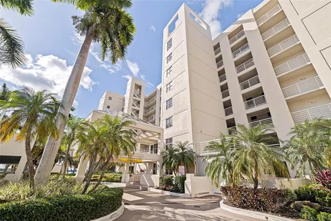 a view of a city with a lake