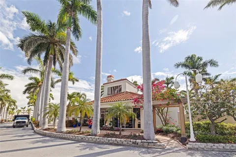 a view of a lake with a city