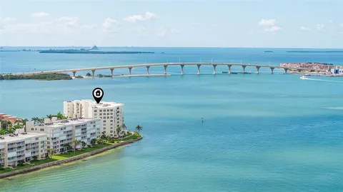 a view of a lake with a city